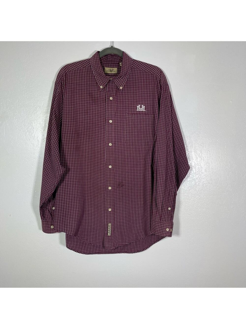 Vesi Sportwear, Plaid Button Down Shirt University of Montana Embroidered Logo